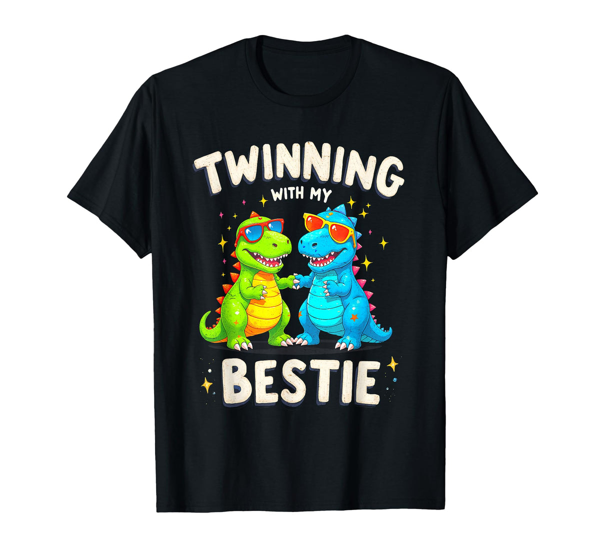 Twinning With My Bestie T-Rex Dinosaur Twin Day Spirit Week T-Shirt