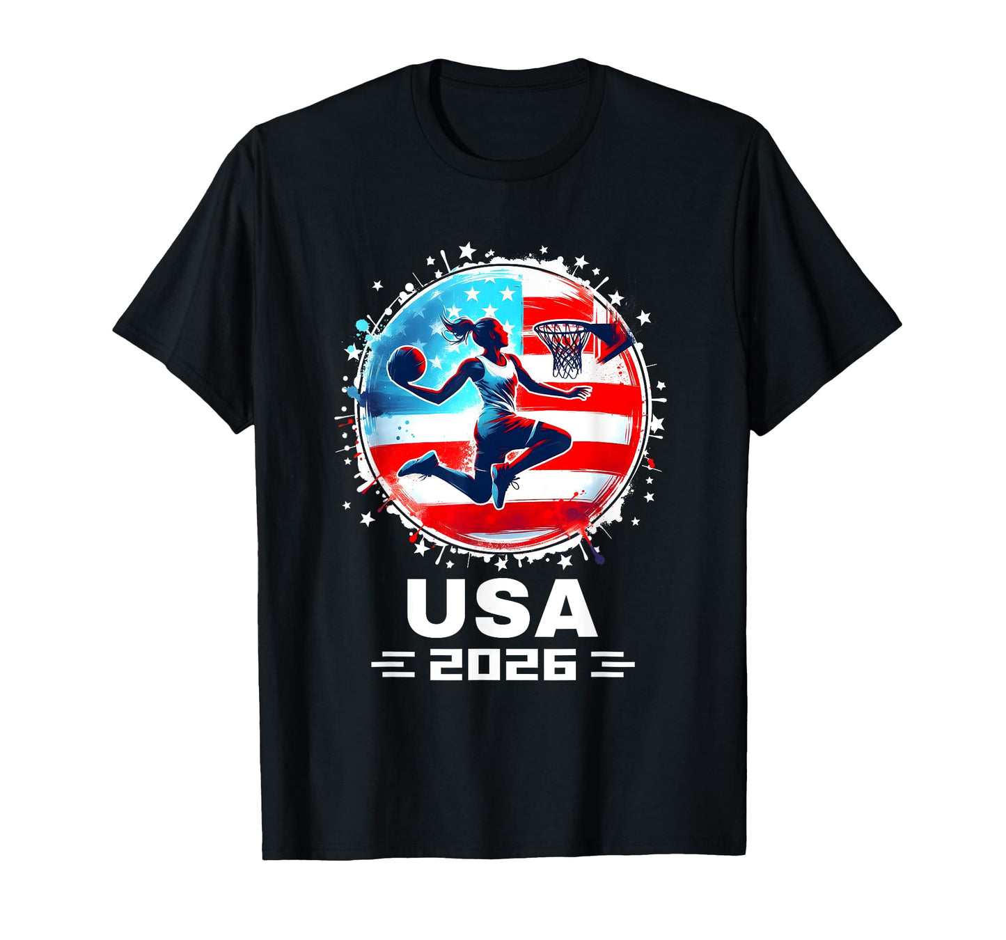 USA Team 2026 United States American Flag Basketball USA T-Shirt