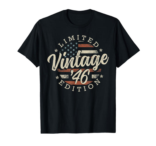 Vintage 1946 Limited Edition USA Flag 79th Birthday T-Shirt