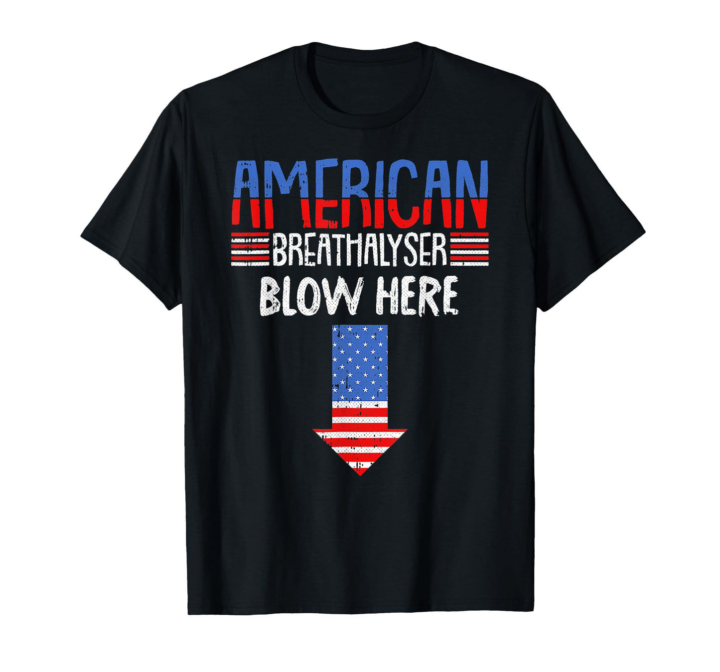 Breathalyzer 4th of July Funny American Flag Patriotic T-Shirt