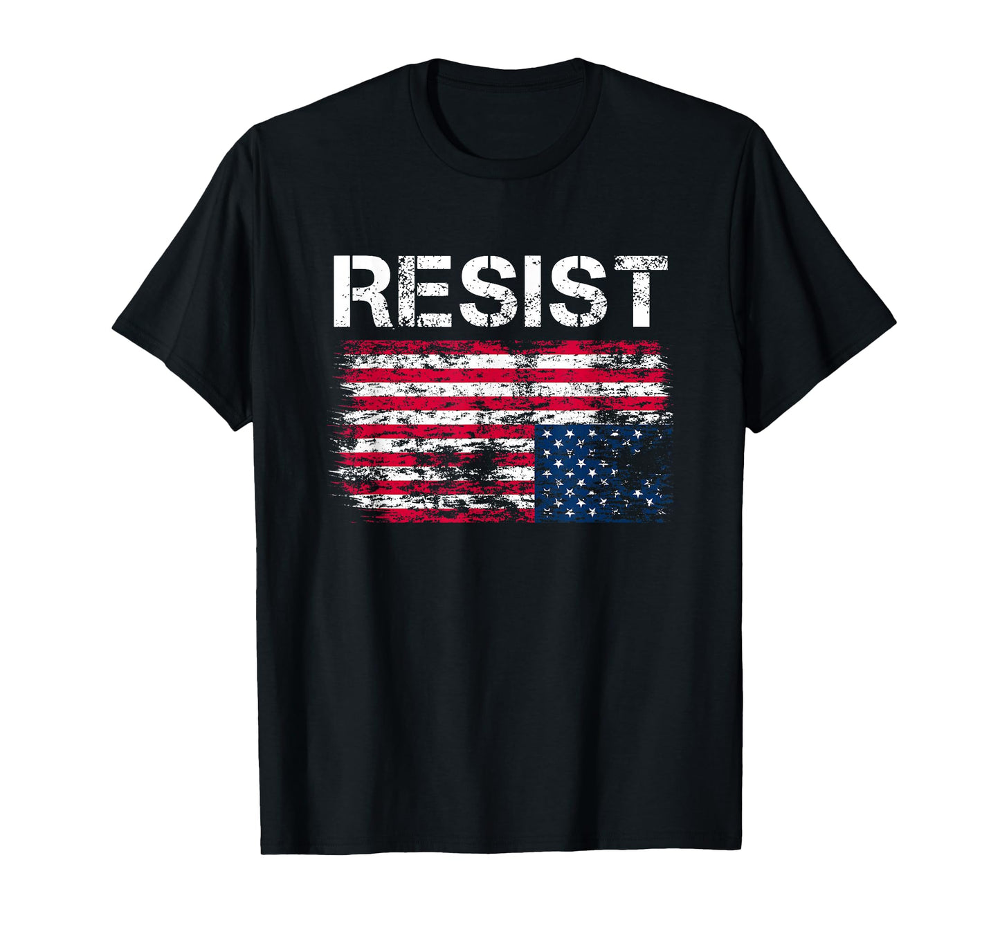 Resist American Flag Upside Down Distress Vintage T-Shirt