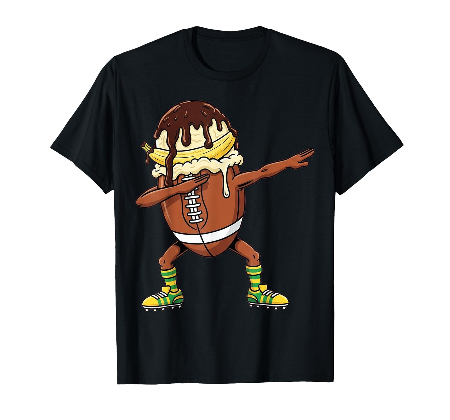 Dabbing Rugby Drip Ice Cream Kids Youth Boys Girls T-Shirt
