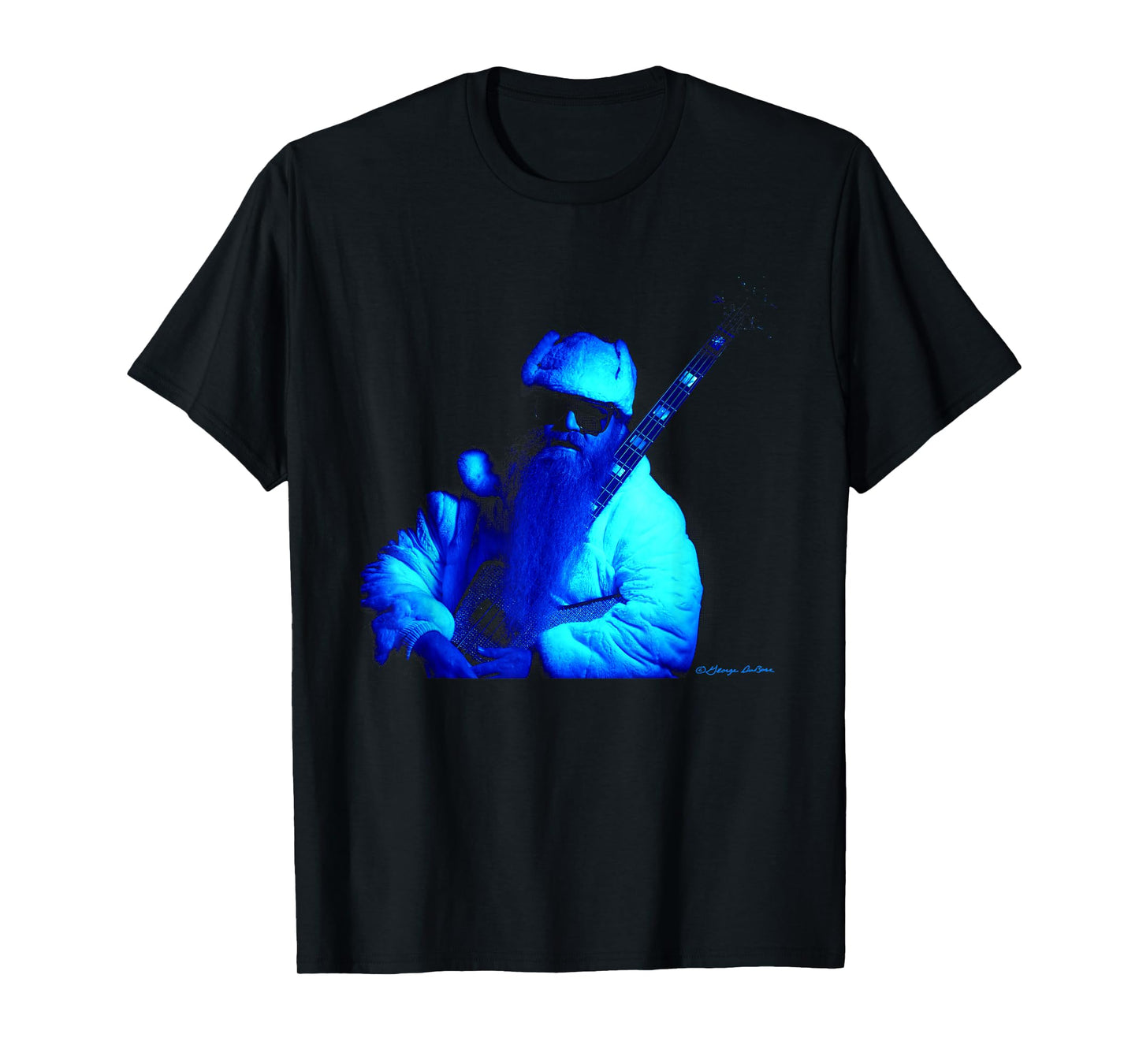 Dusty Hill ZZ Top Bass Player By George DuBose T-Shirt