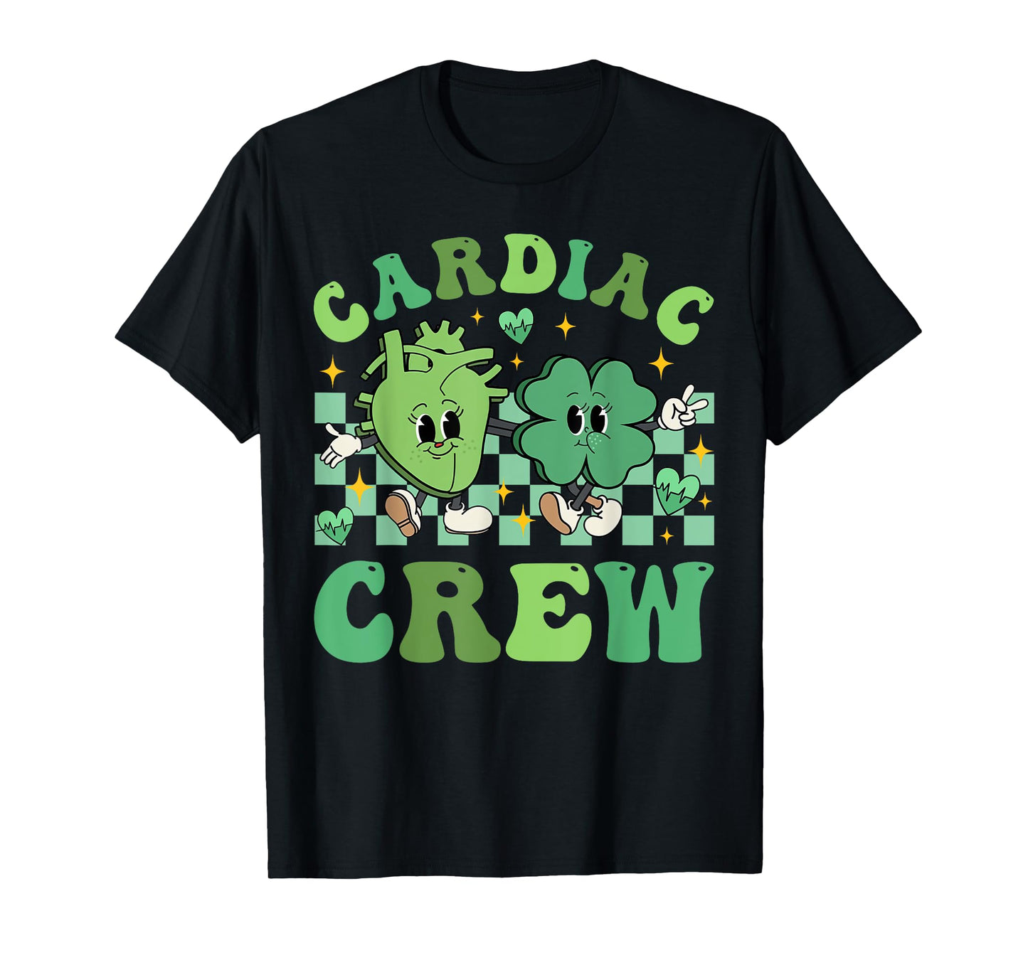 Cute Cardiac Crew Happy St Patricks Day Cardiology Echo Tech T-Shirt