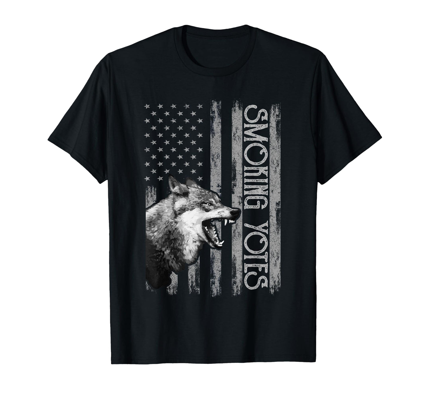 Coyote Hunting USA Apparel, American Flag Hunter US Men T-Shirt