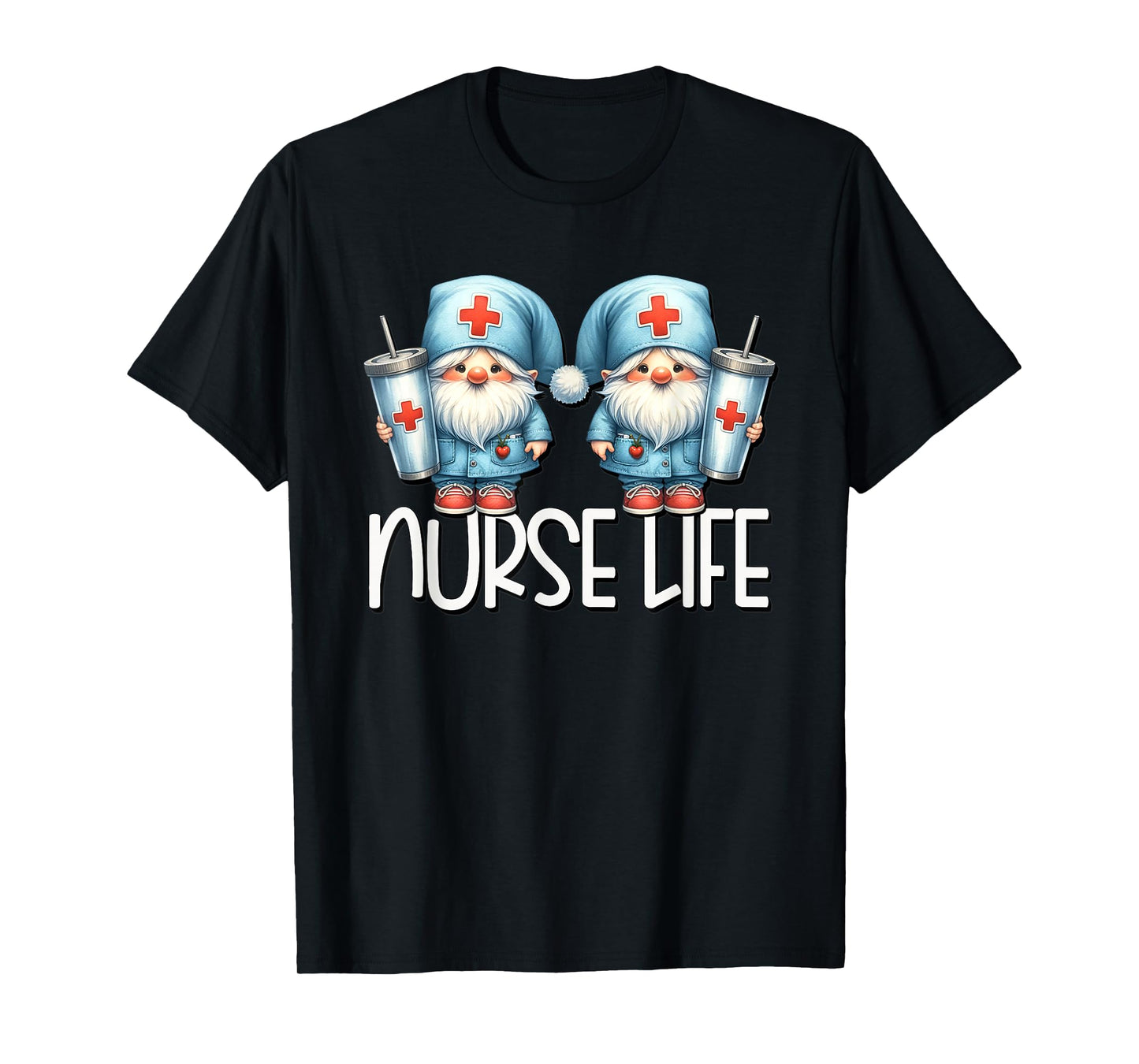 Coffee Nurse Life Needs Coffee Gnome Graphic For Nurses T-Shirt