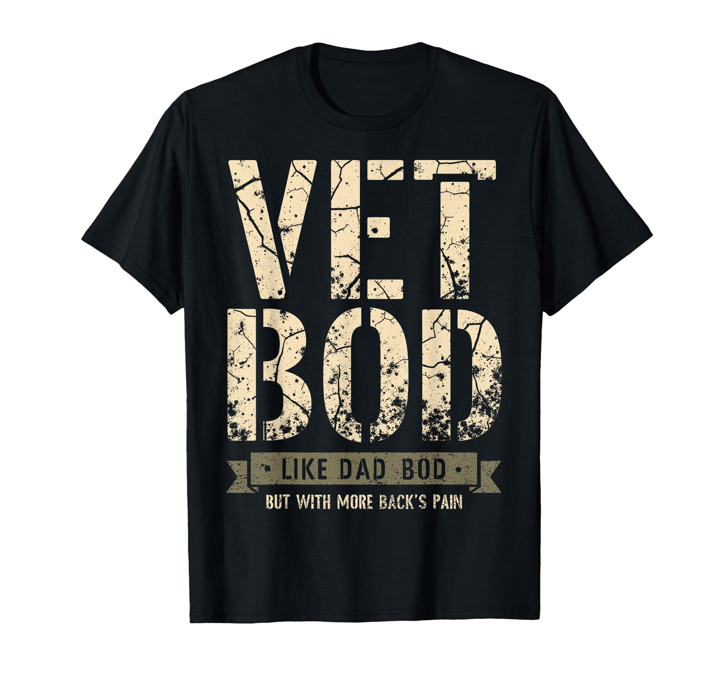 Vet BOD Like a Dad BOD but with Back's Pain Veteran's Day T-Shirt
