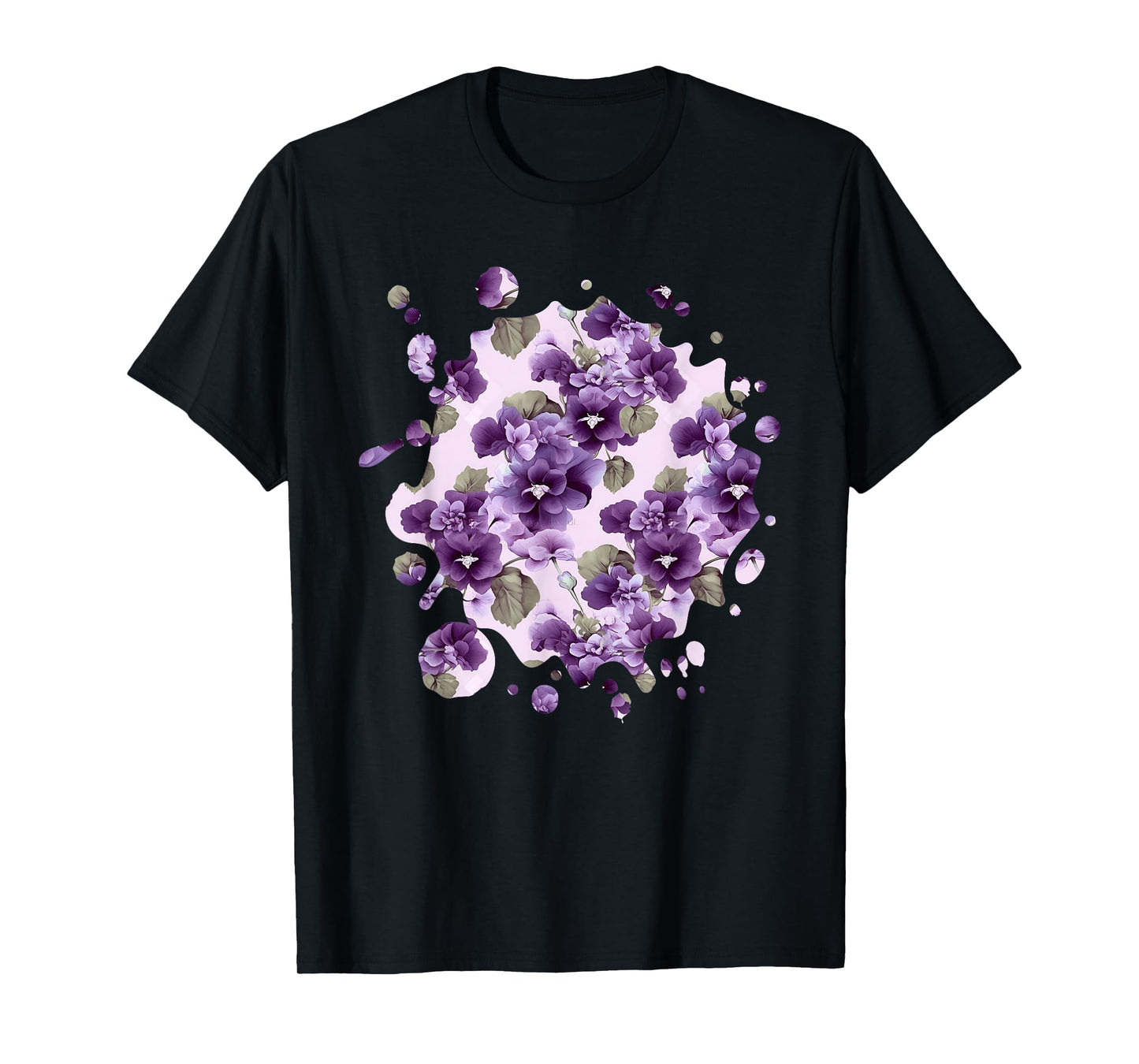 Cute African Violet Inspired Flower Plant Lover Gardener T-Shirt
