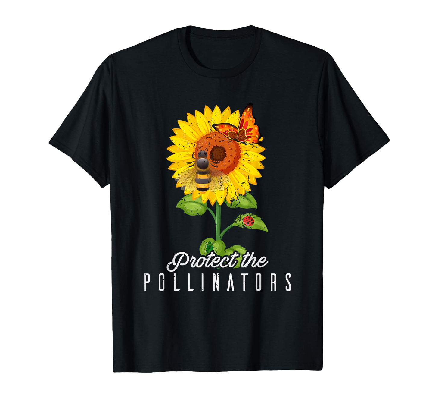 Cool Protect Pollinators Save the bees Sunflower T- shirt T-Shirt