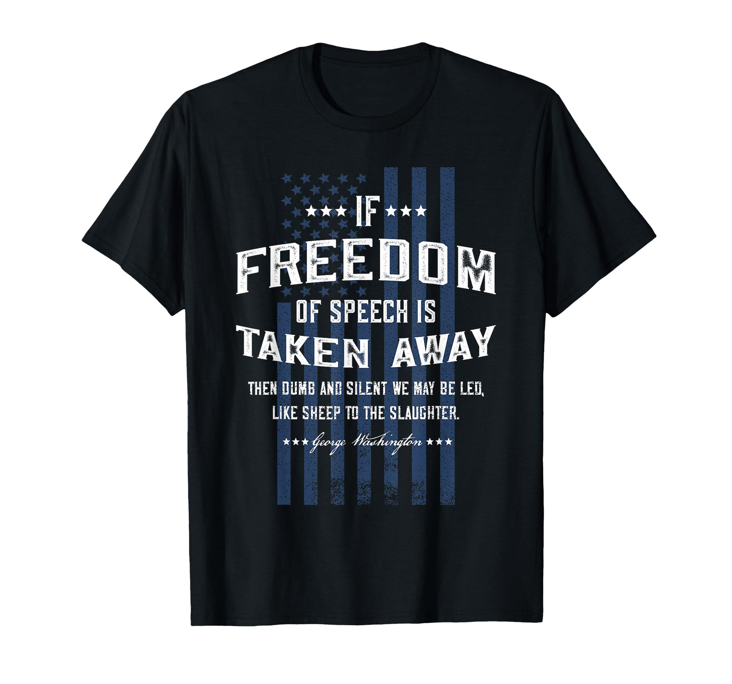 Freedom of Speech Military Patriotic American Flag T-Shirt