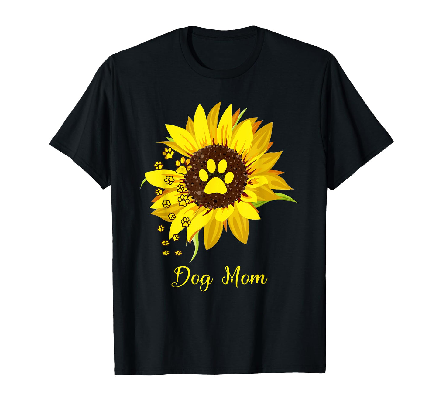 Dog Mom Sunflower Gift Love Dogs and Flowers T-Shirt for Men Women