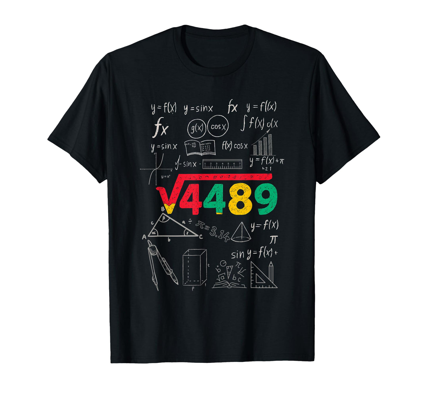 Teacher Math 67 Meme Square Root 4489 Slang Six Seven T-Shirt