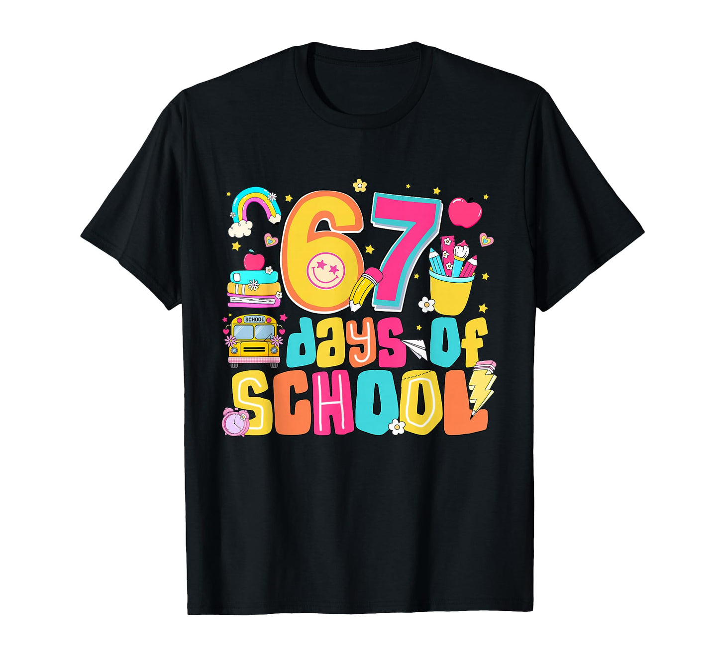 67th Day of School Shirt 67 Days Smarter Teacher Boys Girls T-Shirt
