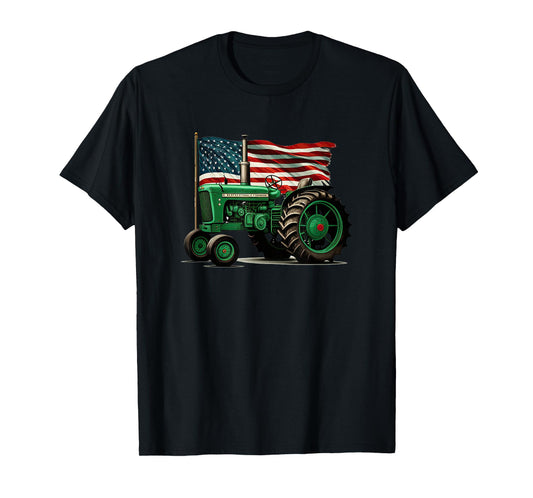 Agriculture Farm Tractor USA Flag tractor American farm USA T-Shirt