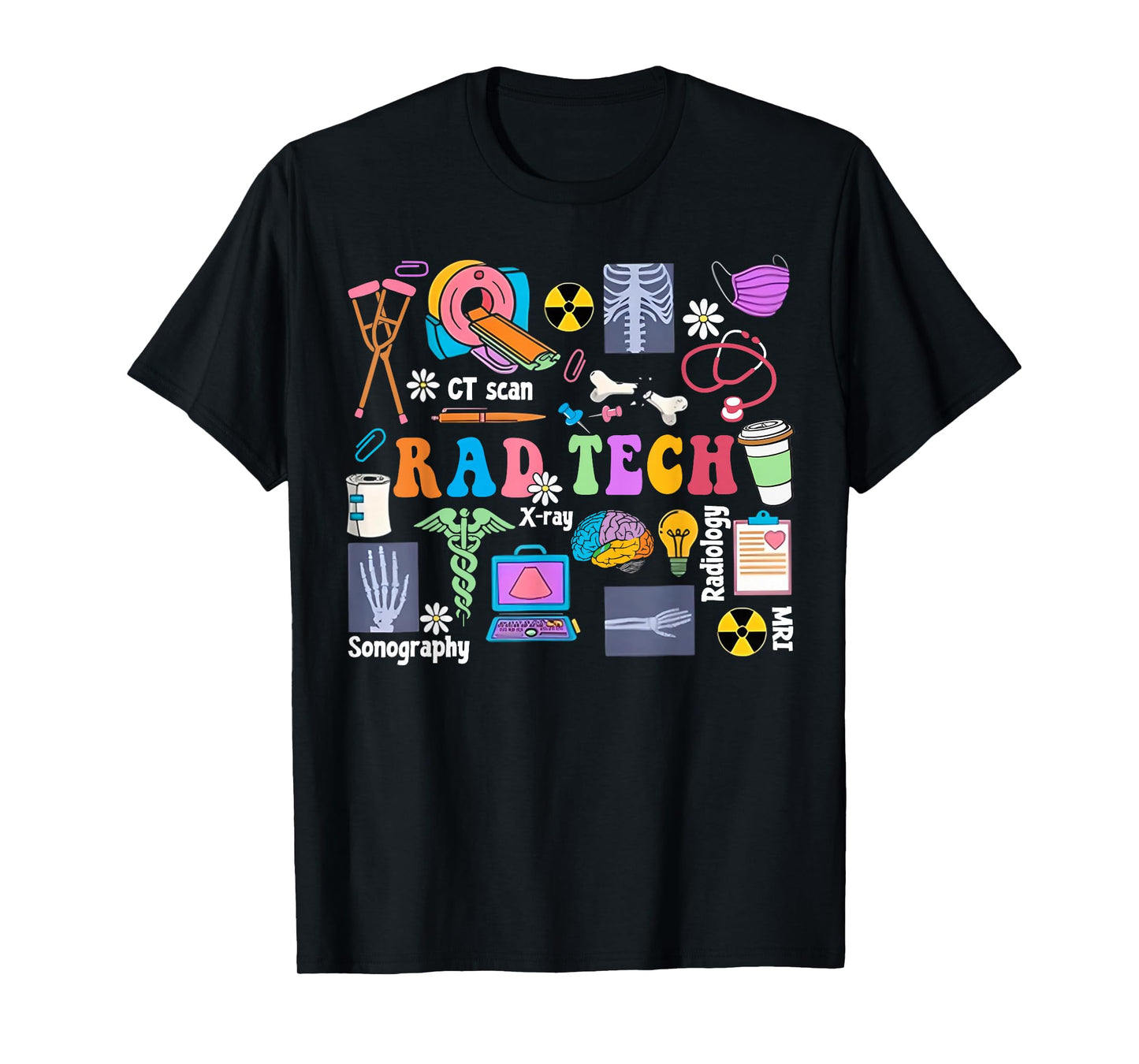 Cute Rad Tech Retro Groovy Radiology Technician X-Ray Tech T-Shirt