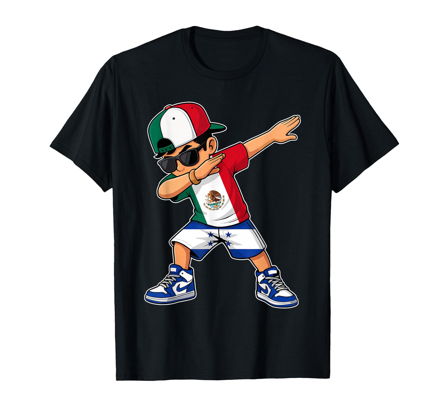 Half Mexican Half Honduran Hispanic Heritage Month Boys Kids T-Shirt