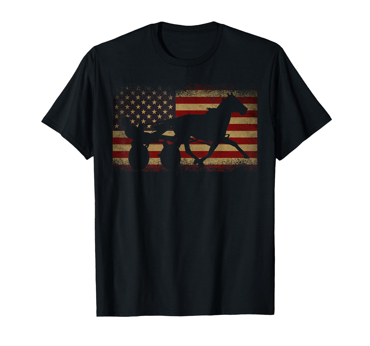 Harness Racing USA Flag T-Shirt