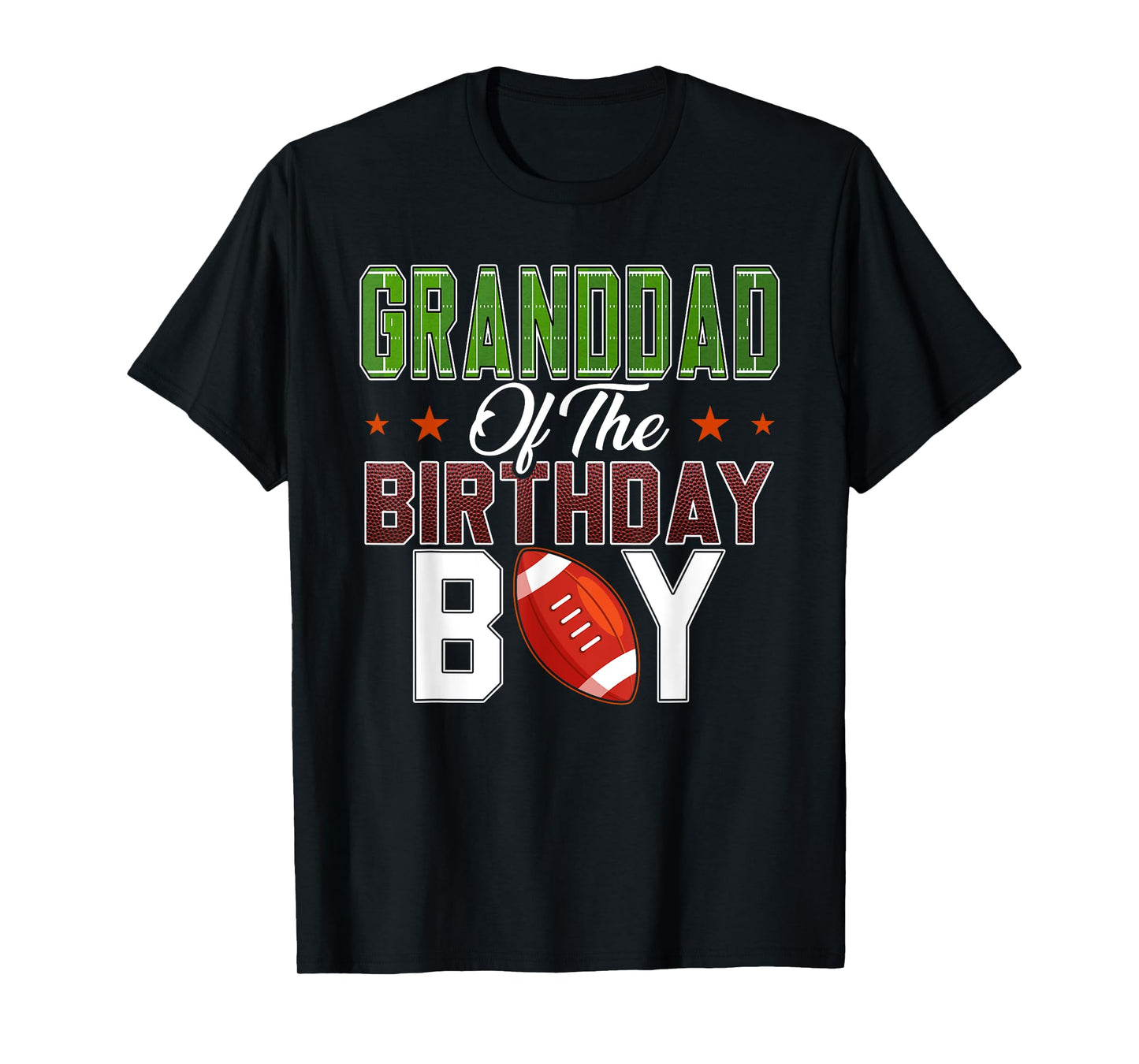 Granddad of The Birthday Boy Football Party Family Matching T-Shirt