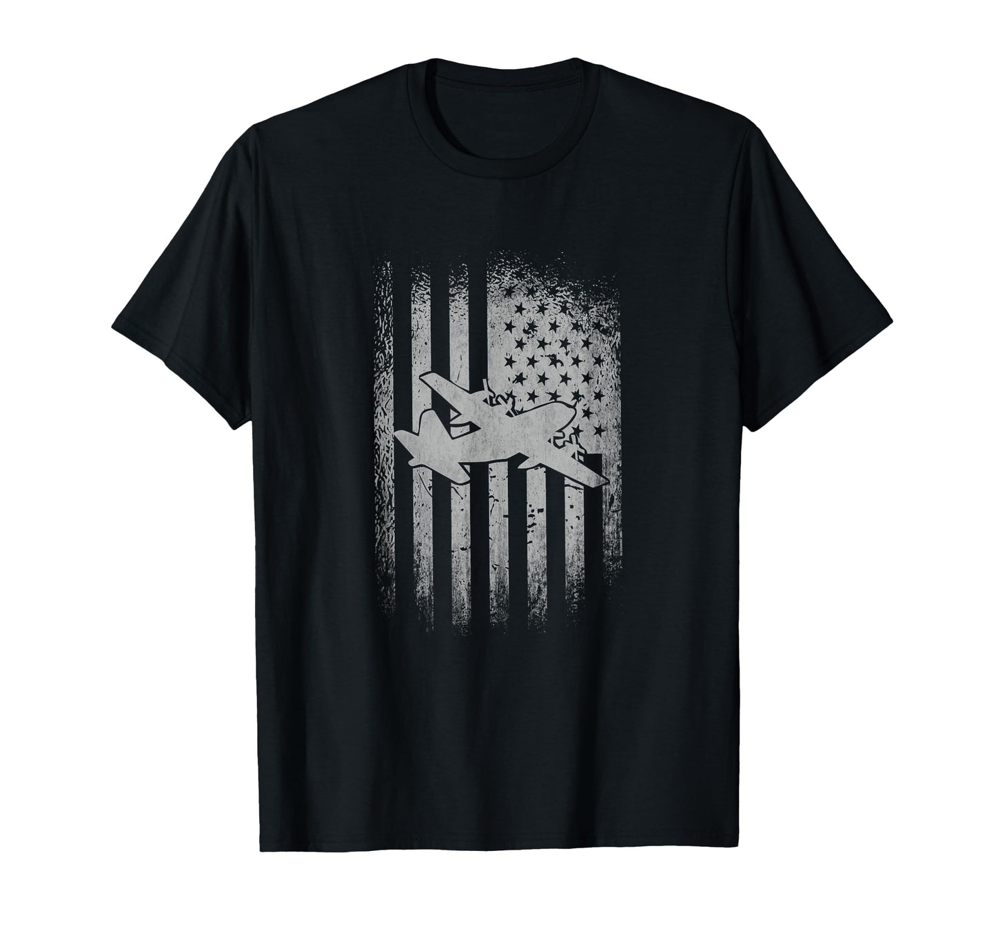 C 130 Hercules Air Force Transport Cargo Plane American Flag T-Shirt for Women Men