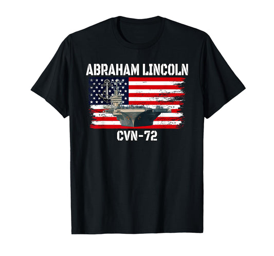 USS Abraham Lincoln CVN-72 Aircraft Carrier Veterans Day Dad T-Shirt