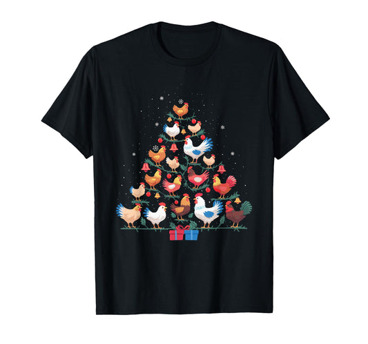 Chicken Christmas Tree T-Shirt