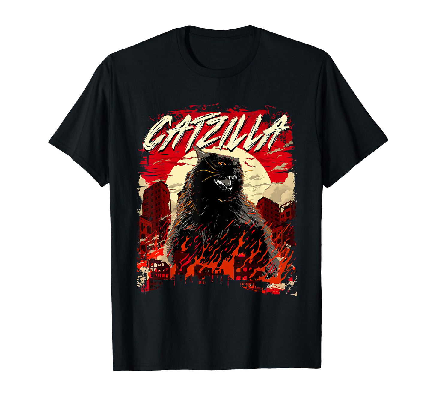 Catzilla - Cat Lover Kitten Owner Kitty T-Shirt for Men Women Girls Kids