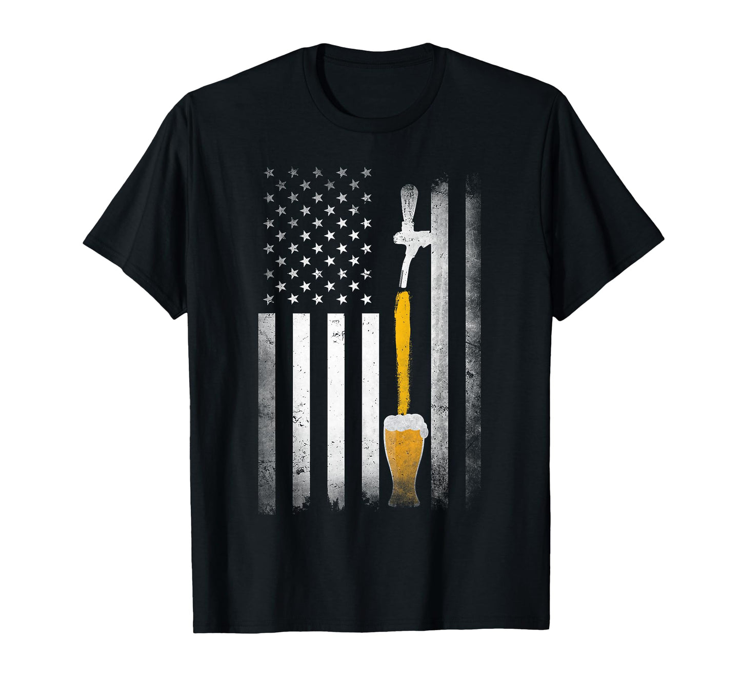 Craft Beer Brewing USA US American Flag Craft Brewery Brewer T-Shirt