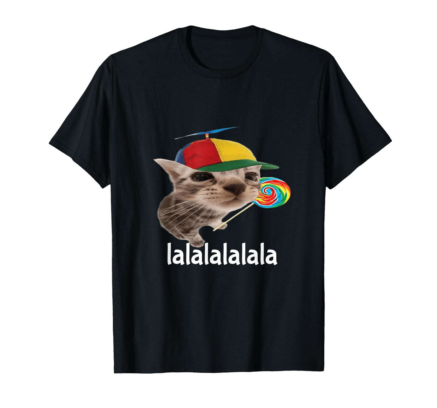 Silly Cat With Lollipop Meme Cat Lover T-Shirt