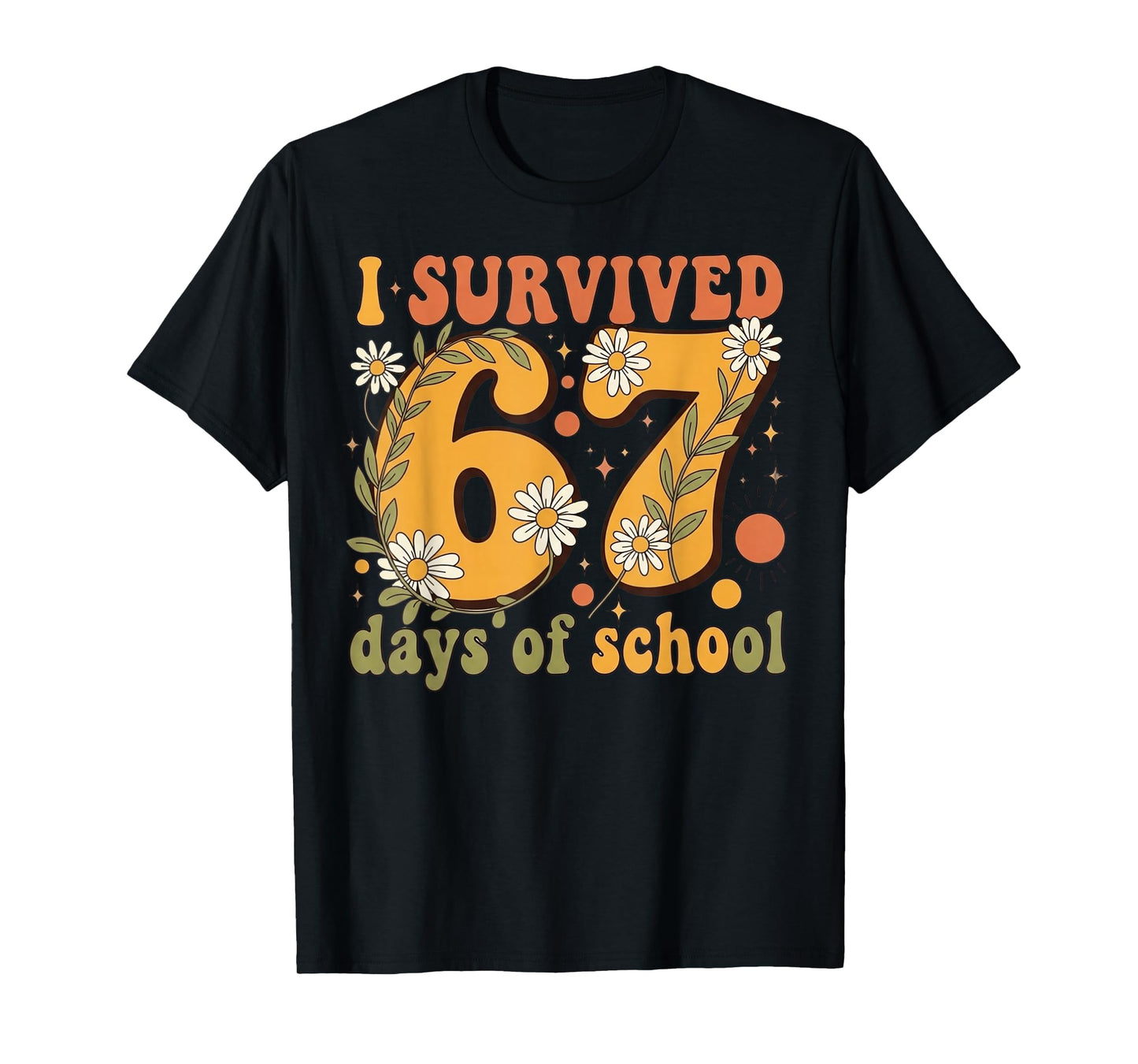 I Survived 67 Days of School Teachers Students Retro T-Shirt