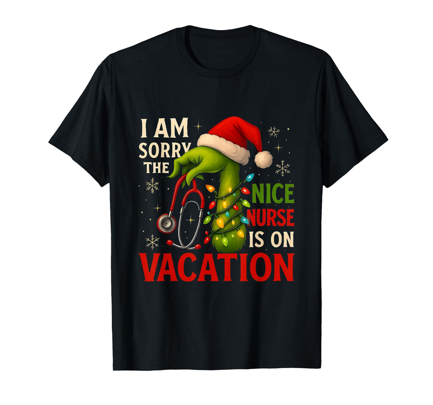 Christmas I Am Sorry The Niche Nurse Santa Hat Medical Funny T-Shirt