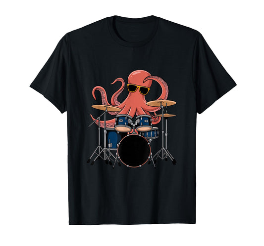 Drummer Octopus Drum Kit Drum Set T-Shirt