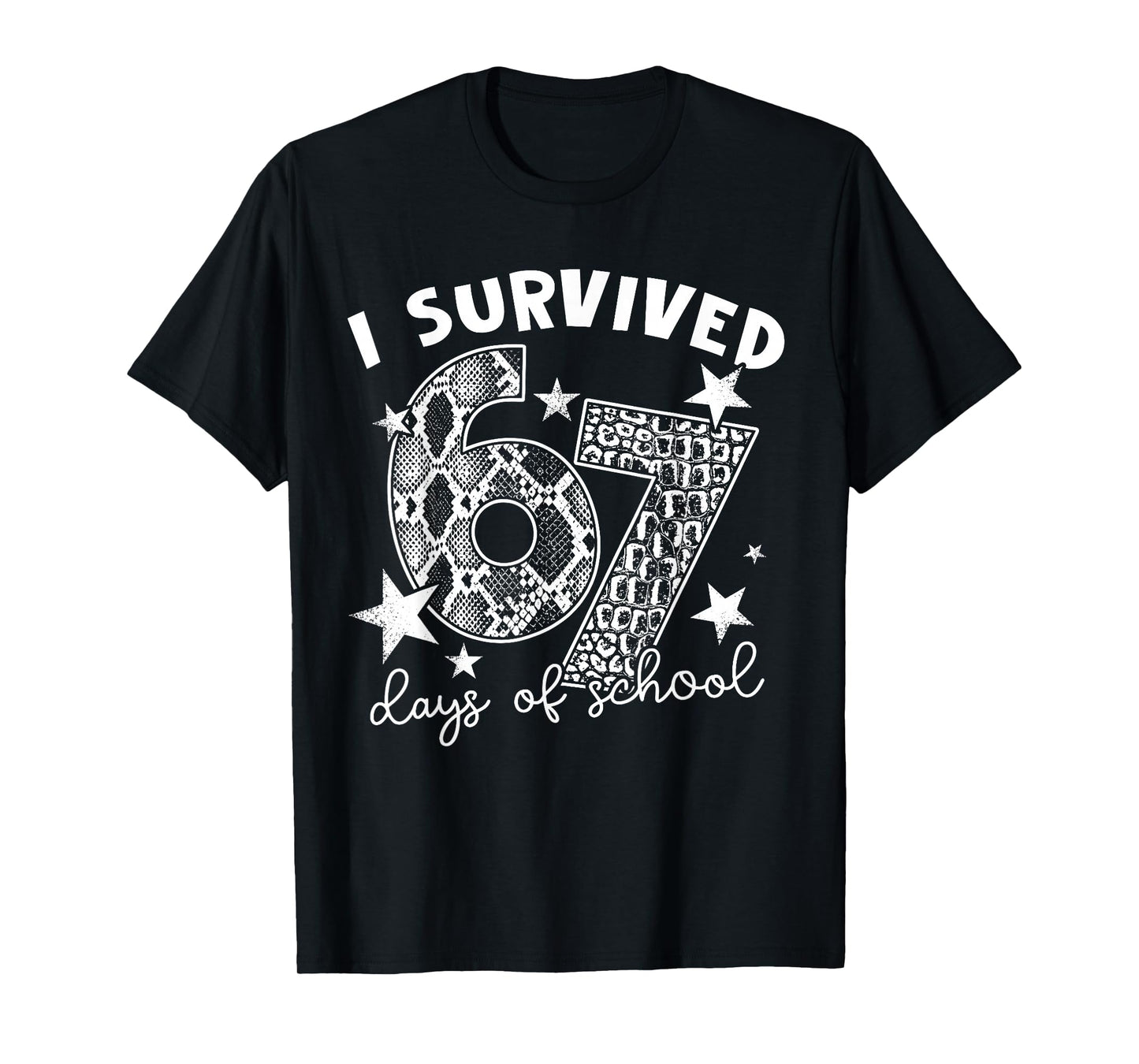 I Survived 67 Days of School Snake, Alligator Reptile Animal T-Shirt
