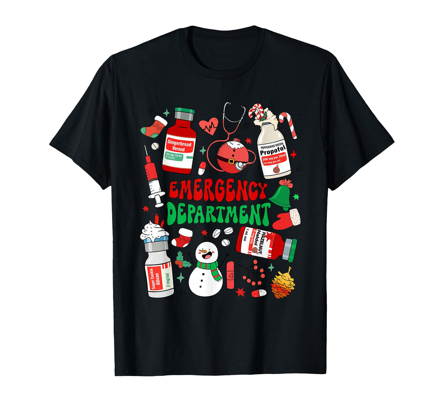 Christmas Emergency Room ER RN Nurse Department Healthcare T-Shirt