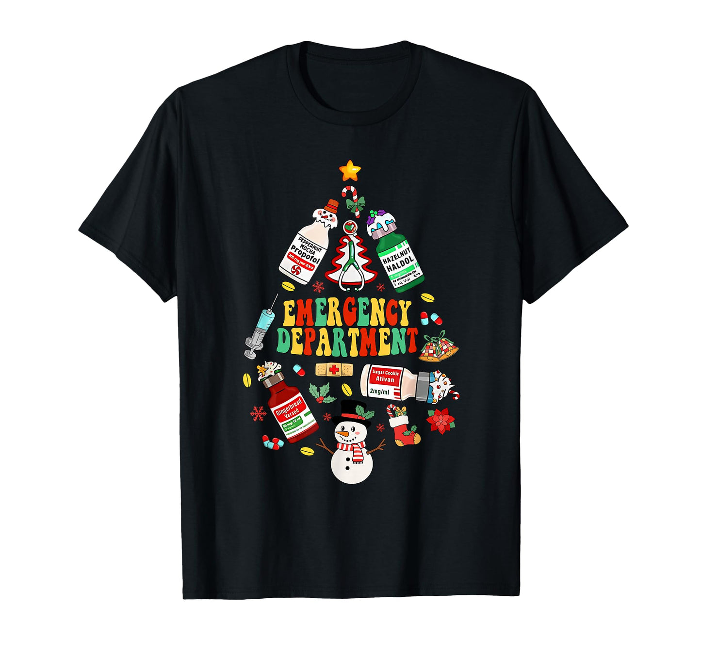 Christmas Emergency Room ER RN Nurse Department Healthcare T-Shirt