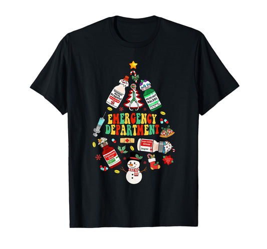 Christmas Emergency Room ER RN Nurse Department Healthcare T-Shirt