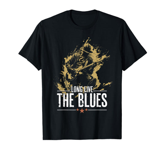 Blues Music Guitar for Guitarist Vintage T-Shirt