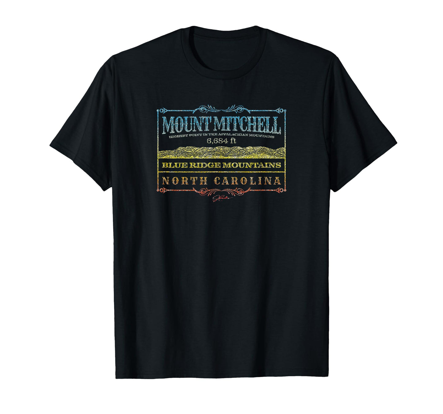 JCombs: Mount Mitchell, NC, Blue Ridge Mountains T-Shirt