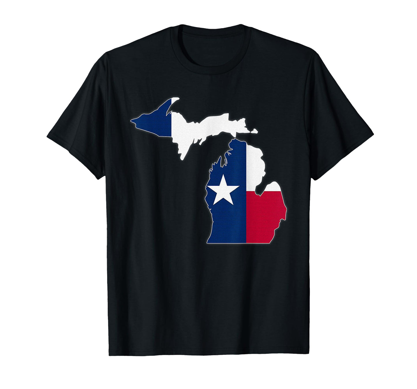 MICHIGAN STATE MAP TEXAS TX Flag Roots Men Women Gift T-Shirt