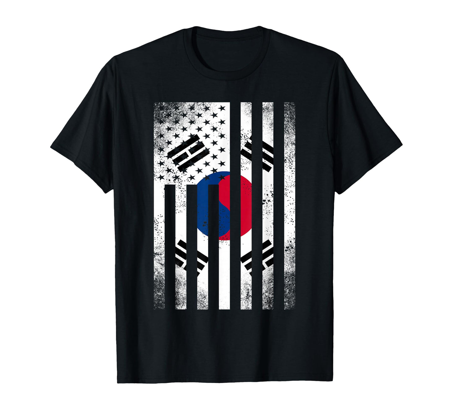 Half South Korean Flag | Vintage American Inside Me USA Gift T-Shirt