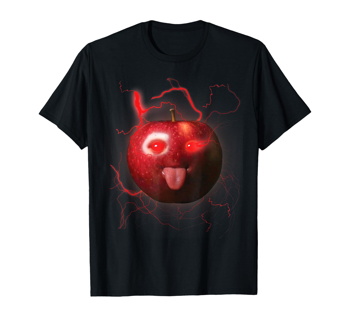 Funny Silly AI Apple gen z Meme BrainRot Humor Tongue Out T-Shirt
