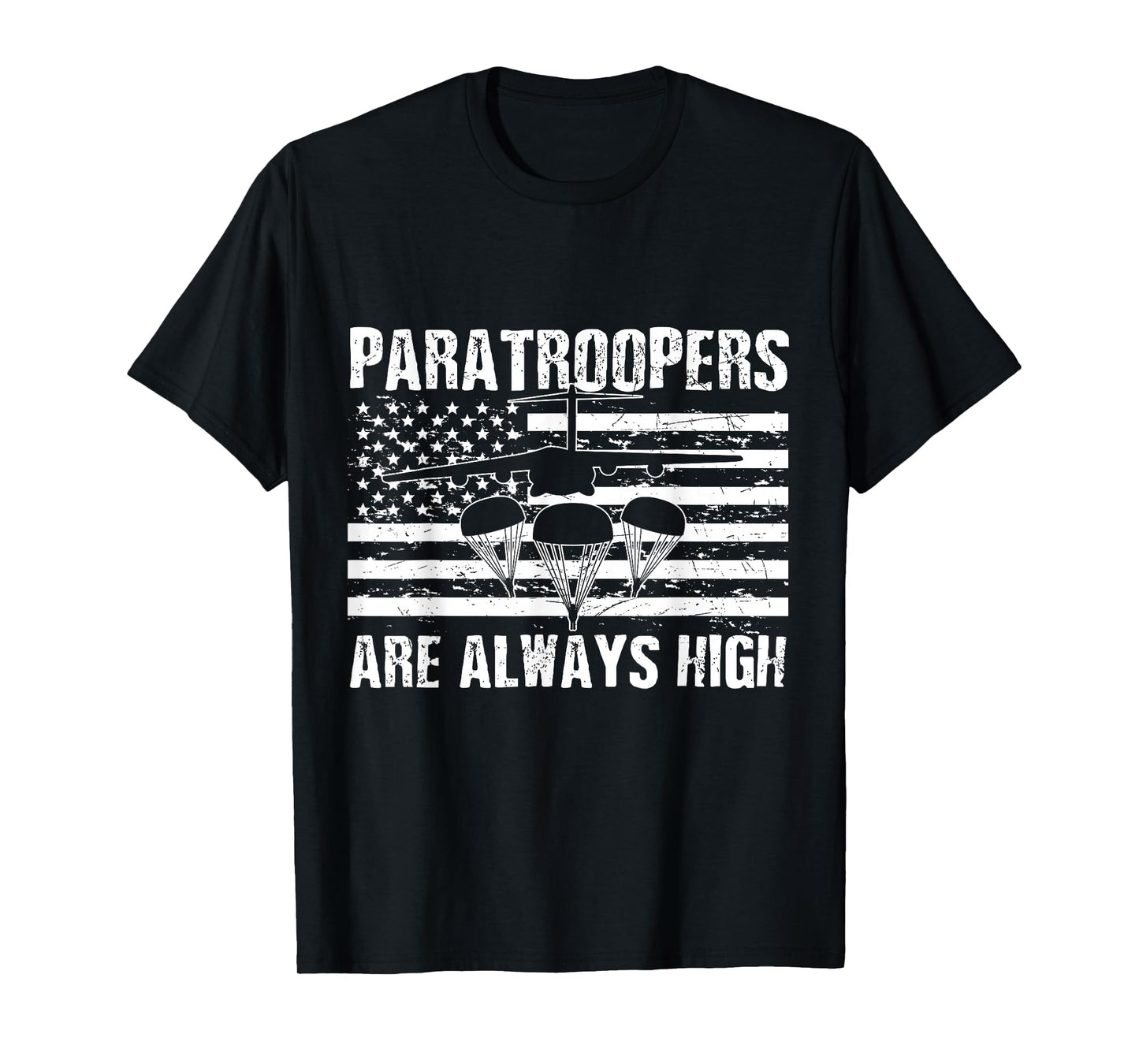 Paratrooper American Flag US Army Soldier Veterans Day T-Shirt