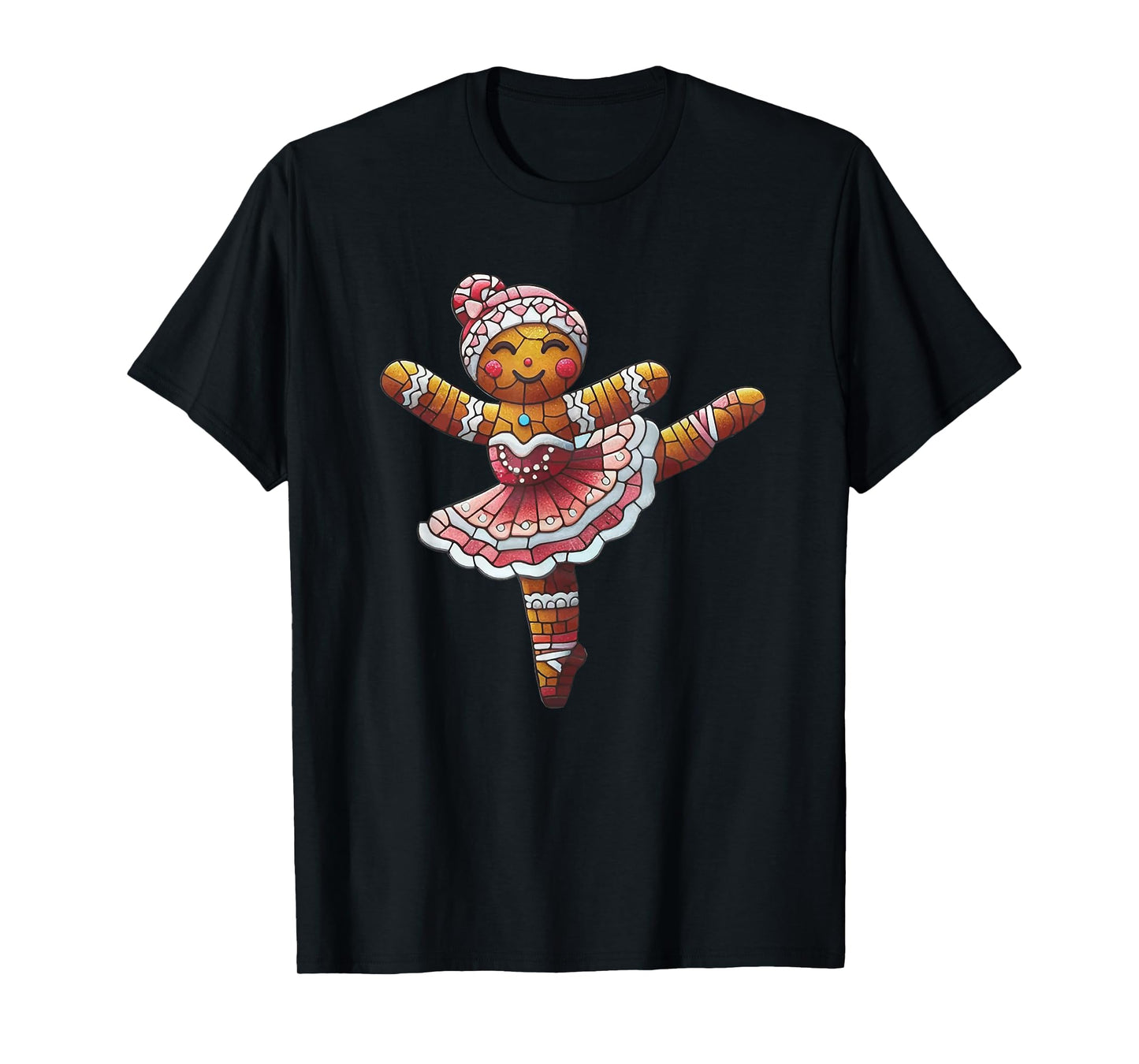 Ballet Dancer Gingerbread Christmas Dance Teacher Girl Women T-Shirt