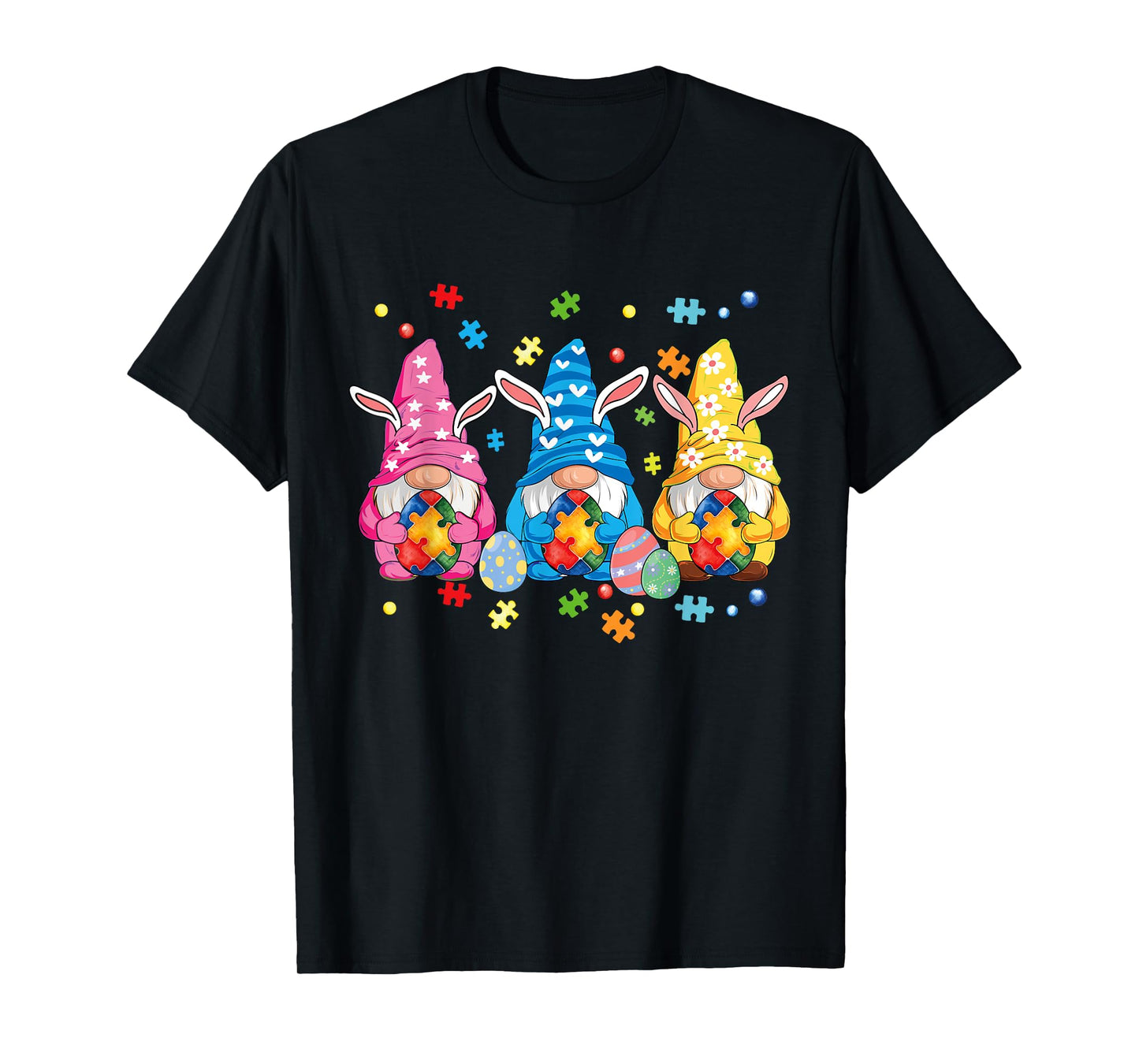 Autism Easter Gnomes Autism Awareness Easter Day Gnomes Egg T-Shirt