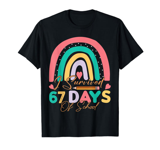 I Survived 67 Days of School Bruh Students Six Seven Funny T-Shirt