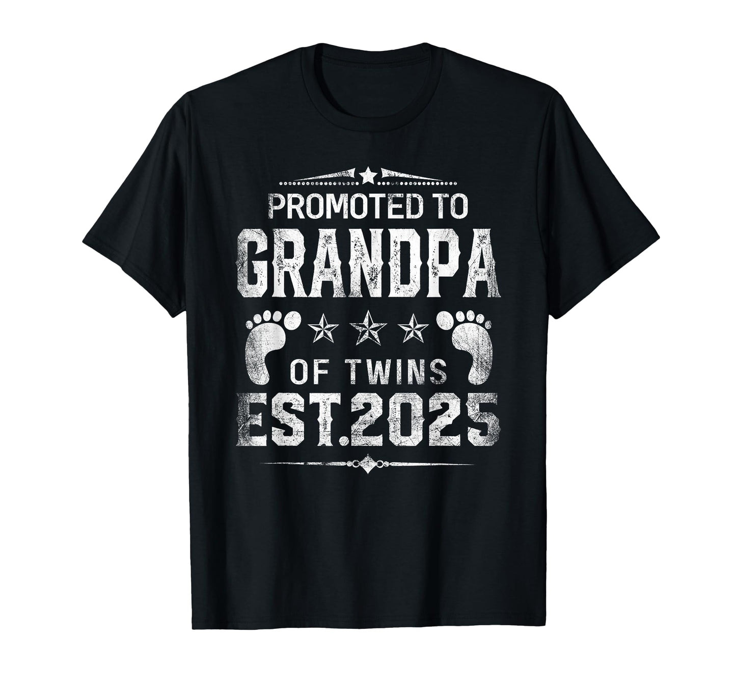 Promoted to Grandpa of twins 2025 New Grandpa Father's day T-Shirt