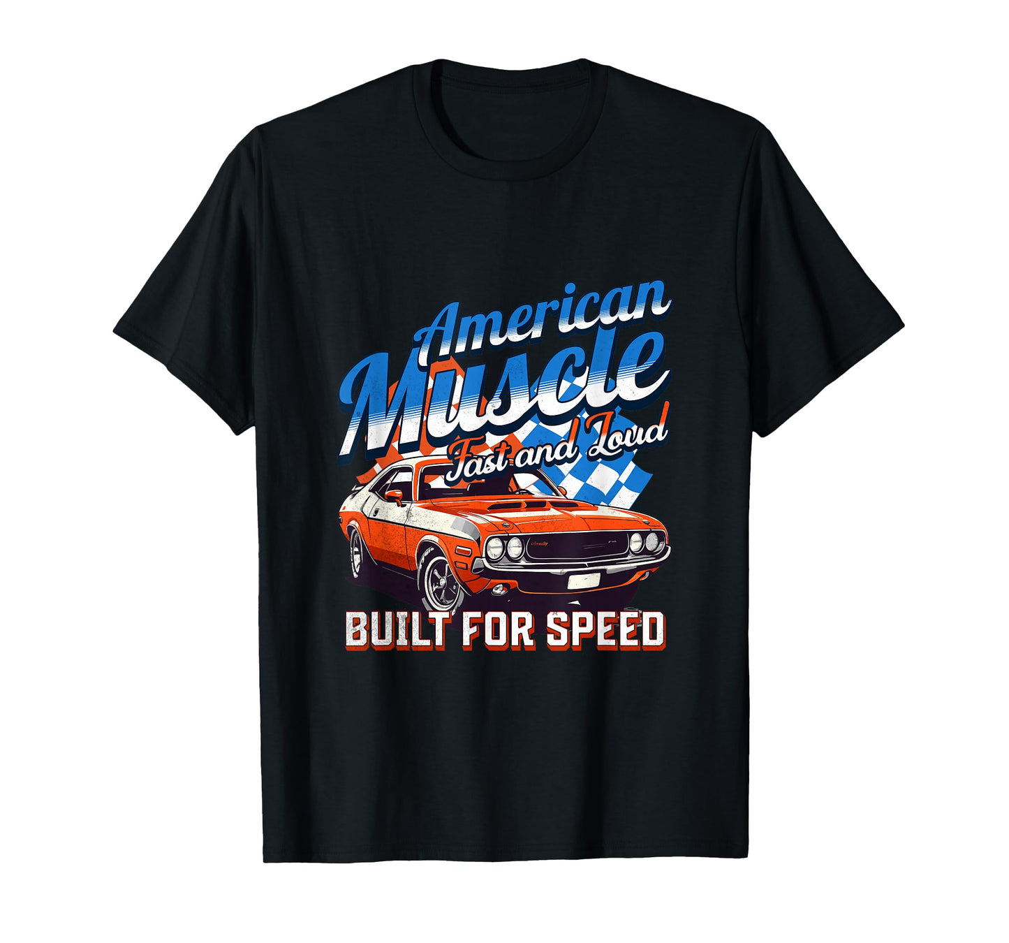 Vintage American Muscle Fast and Loud Classic Sports Car Men T-Shirt