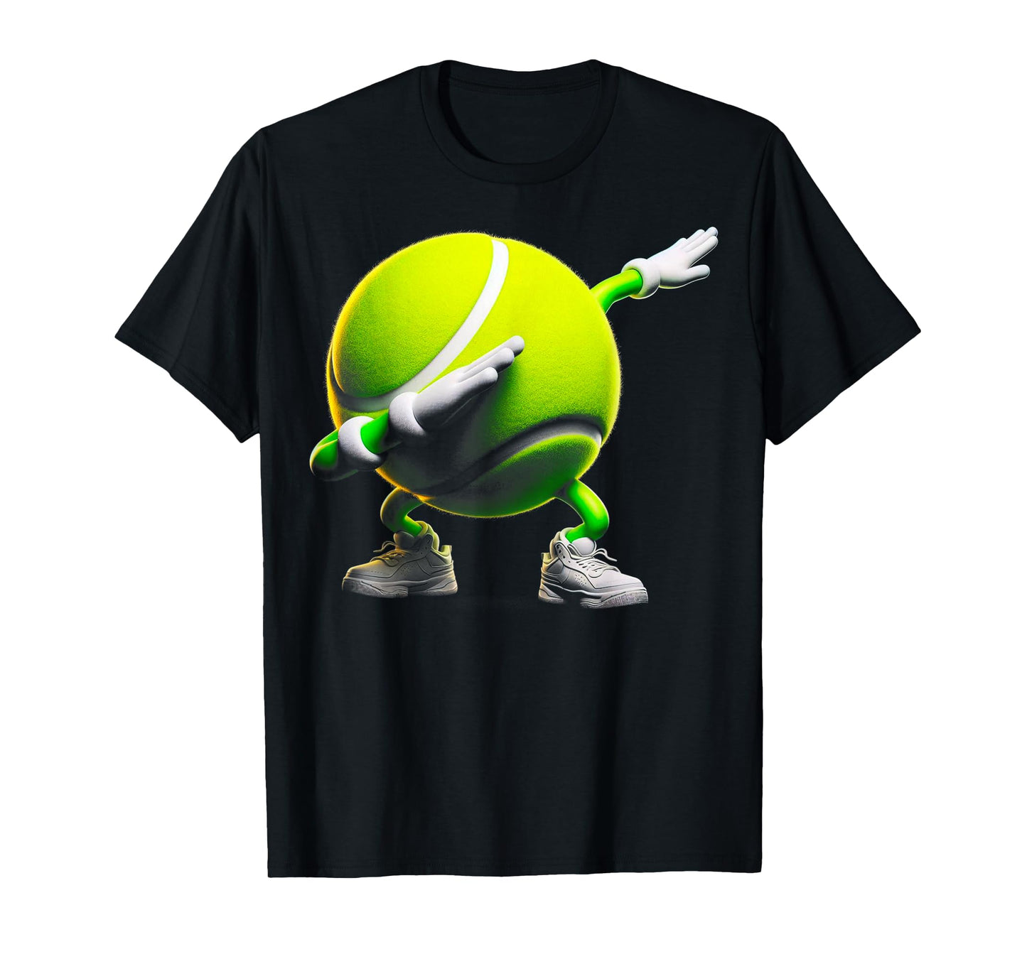 Funny Dabbing Dab Tennis Ball Joke Tee Tennis Player T-Shirt