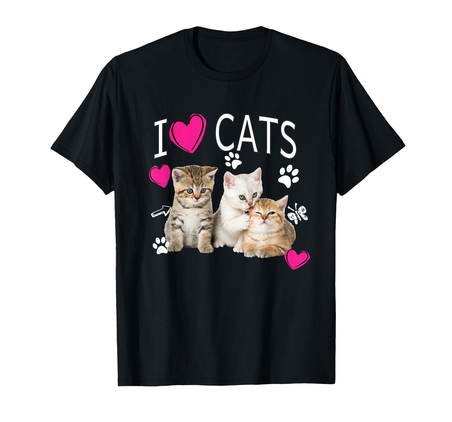 I Love Cats Shirt | Cat lover - I love Kittens T-shirt Gift T-Shirt