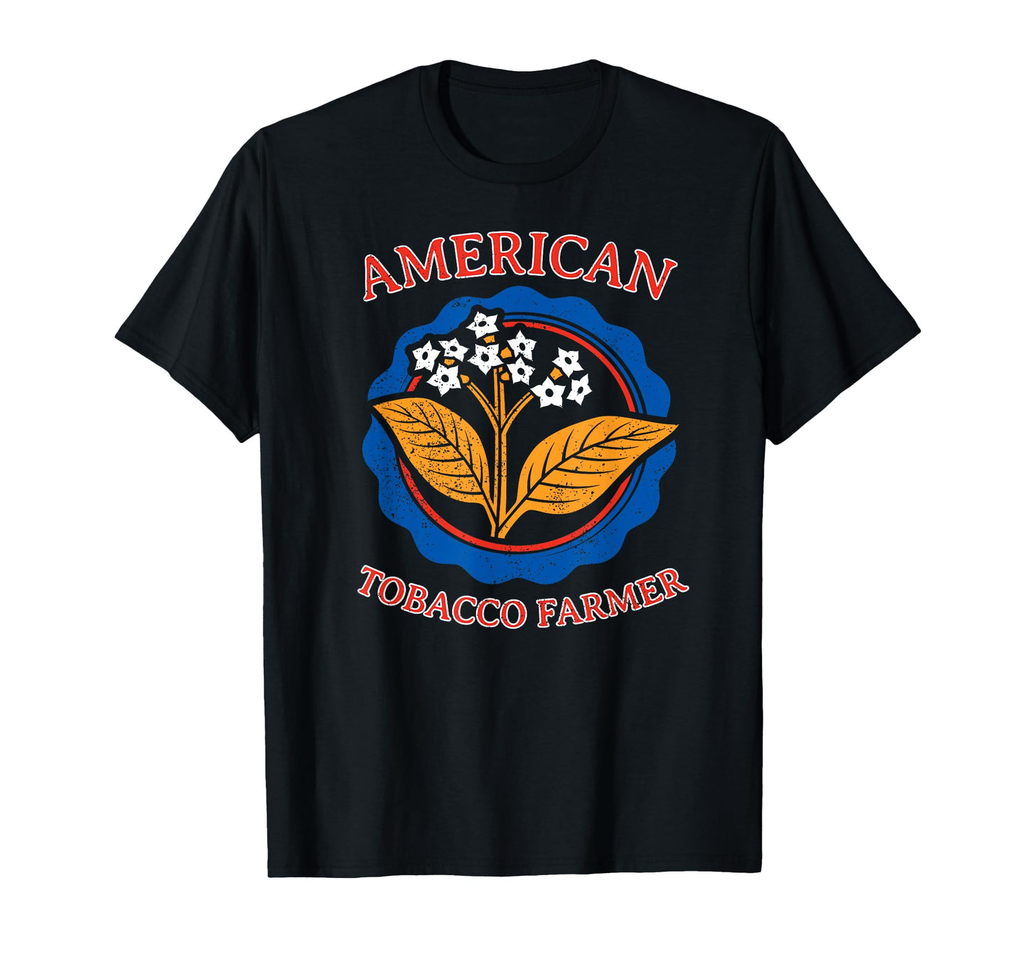 American Tobacco Farmer Leaf Grower Weed Agriculture Farming T-Shirt