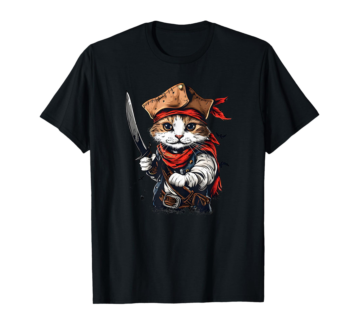 Swashbuckling Pirate Cat Voyage - Unleash Your Kitty's Inner Men Women Kids T-Shirt